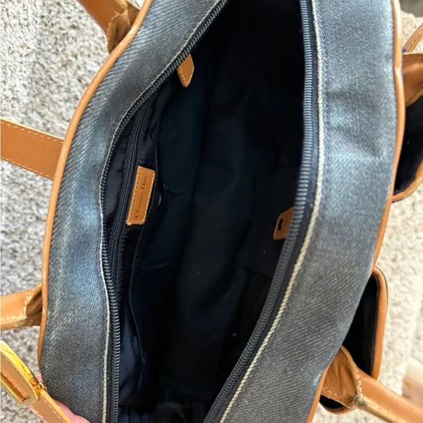 Christian Dior Vintage Denim Saddle Bowler Bag, dark wash, large size - Image 10