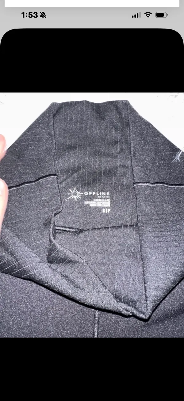 Aerie Black Crossover Flare Leggings - Image 2