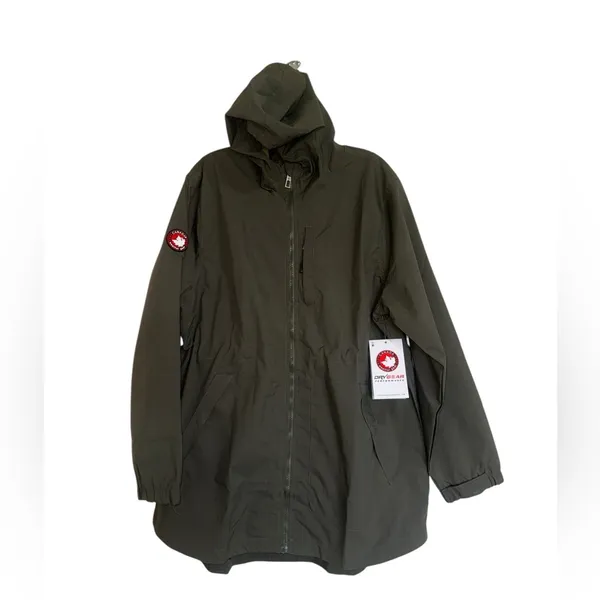 NWT Canada Weather Gear Large Green Hooded Rain Jacket DryGear Performance L - Image 5