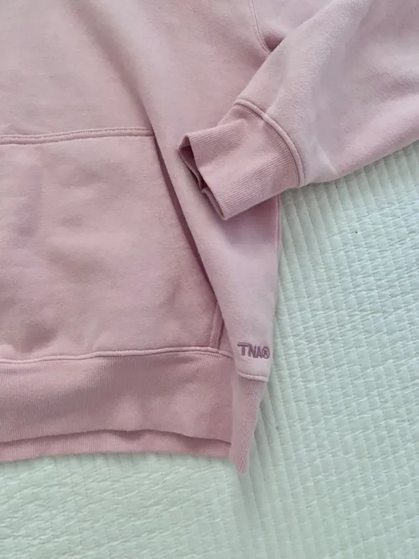 baby pastel pink TNA Aritzia hoodie - Image 2