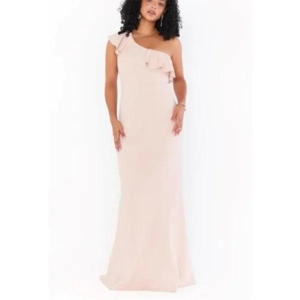 Show Me Your Mumu SMYM Florentine Maxi Dress in Dusty Blush Stretch NEW LARGE - Image 6