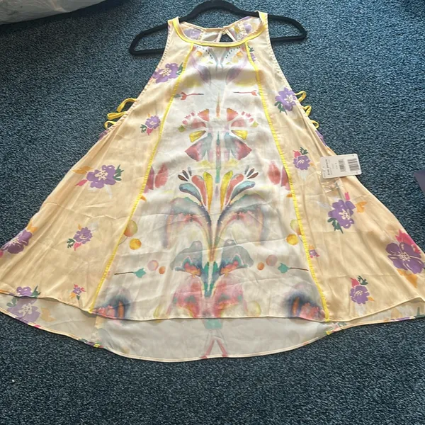 Free People Ivory Dress M medium pockets beautiful NWT $128 - Image 2