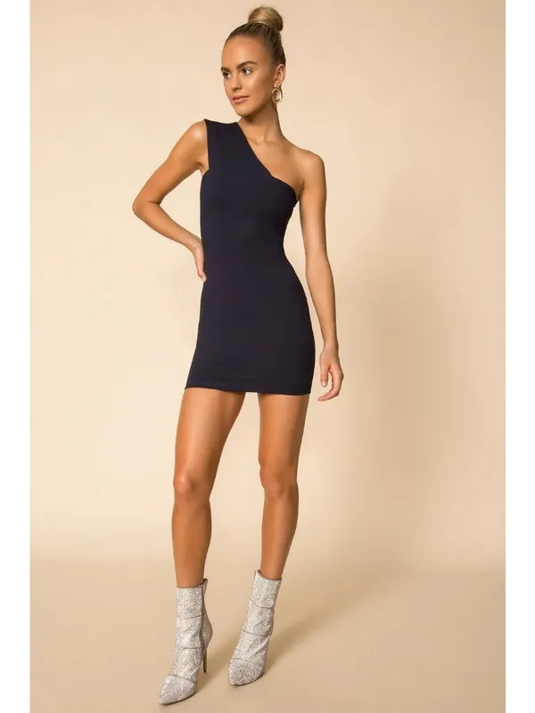 superdown Rockie One Shoulder Dress in Navy XSmall New Womens Bodycon cocktail - Image 8