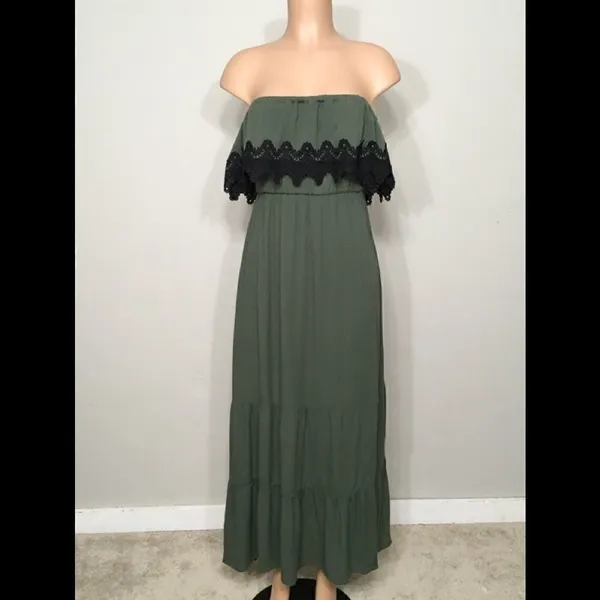 Romeo & Juliet couture olive green maxi dressNWOT - Image 6