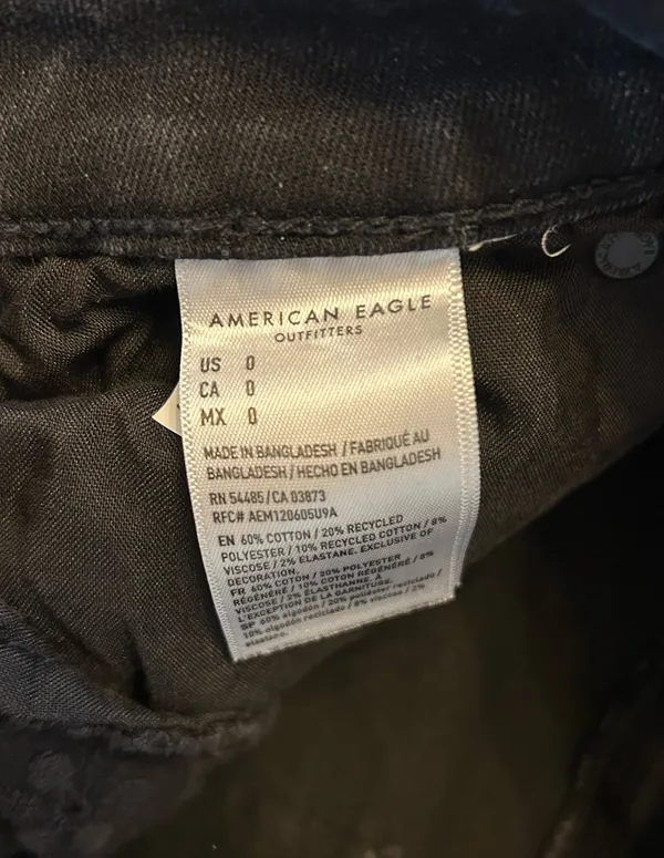 Black American Eagle Jean Shorts - Image 5