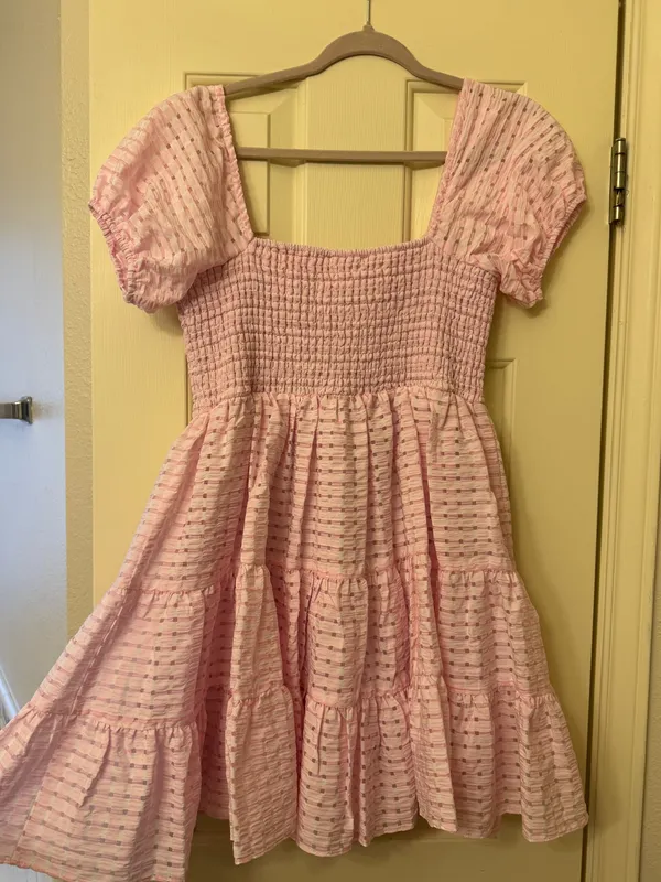 Altar'd State Dress Pink Gingham - Image 3