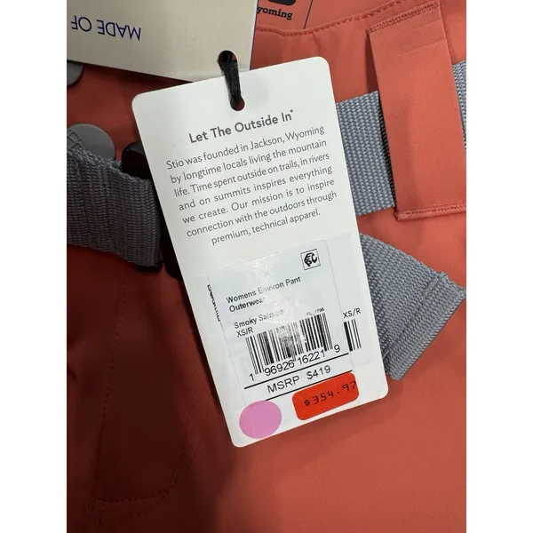 Stio Womens Environ Ski Waterproof Snow Pants Smokey Salmon XS NWT $419 MSRP - Image 6