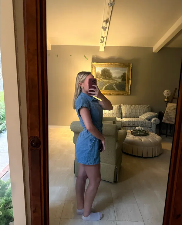 Denim Romper Blue Size XS - Image 2