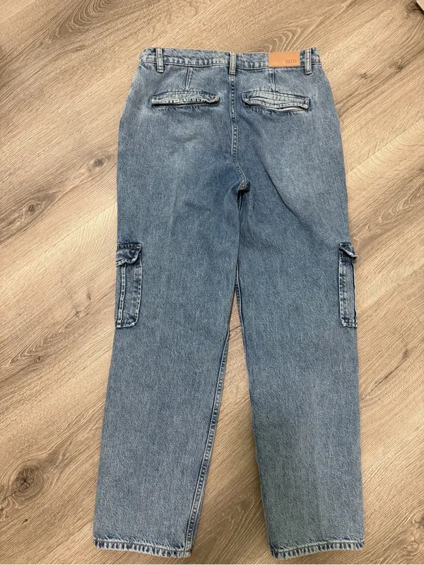 RAILS Cargo Jeans Women’s Size 27 Blue Straight Leg Utility Denim Pants - Image 2