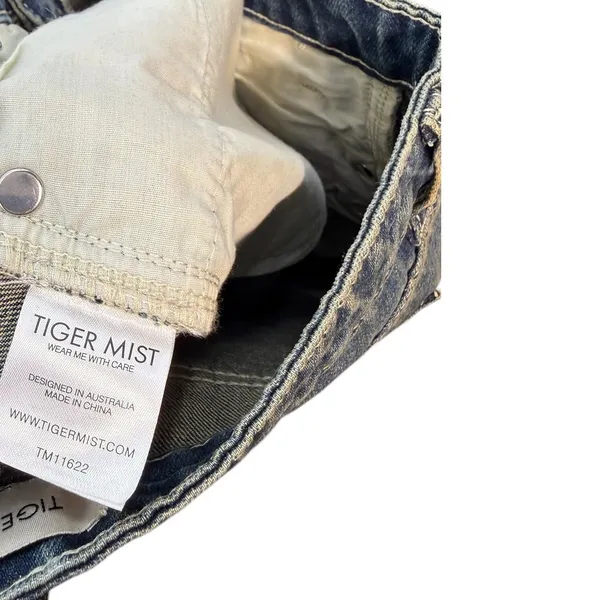Tiger Mist Baggy‎ Wide Leg Jeans Mid Rise Blue Wash Straight Denim XS - Image 11