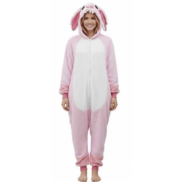 One-Piece Adult's Bunny Pajamas Halloween Cosplay Costume Sleepwear Small - Image 3