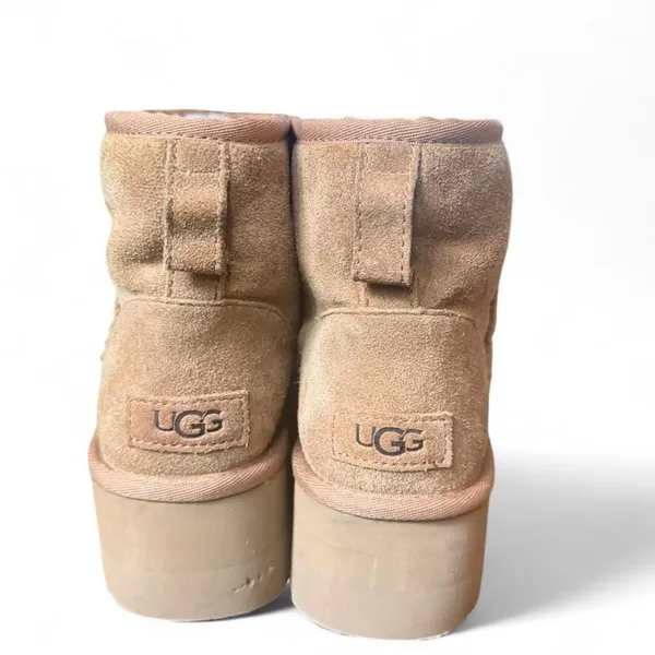 UGG Classic Mini Platform Boots Chestnut Suede Shearling Women’s Size 8 1134991 - Image 7
