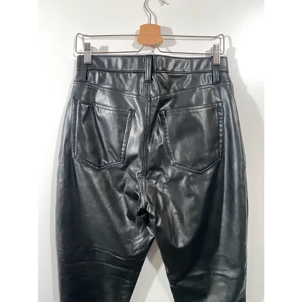 A&F Vegan Leather Pants Black Slim Fit Size 10 Size 30 - Image 5