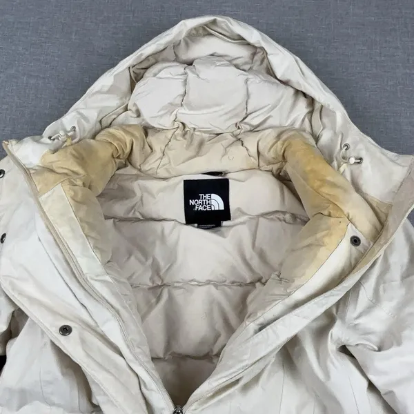The North Face Downtown Parka Womens M White 550 Down DryVent NF0A3XD8 Hood - Image 3