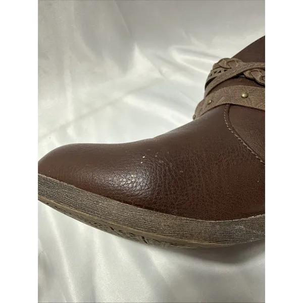 Jellypop Brown Leather Ankle Boots Women's 7.5M Zippered - Image 10