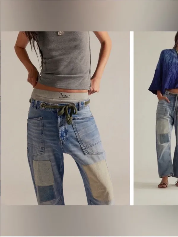NWT Free People We The Free Moxie Pull-On Barrel Jeans - Truest Blue - 26 - Image 7