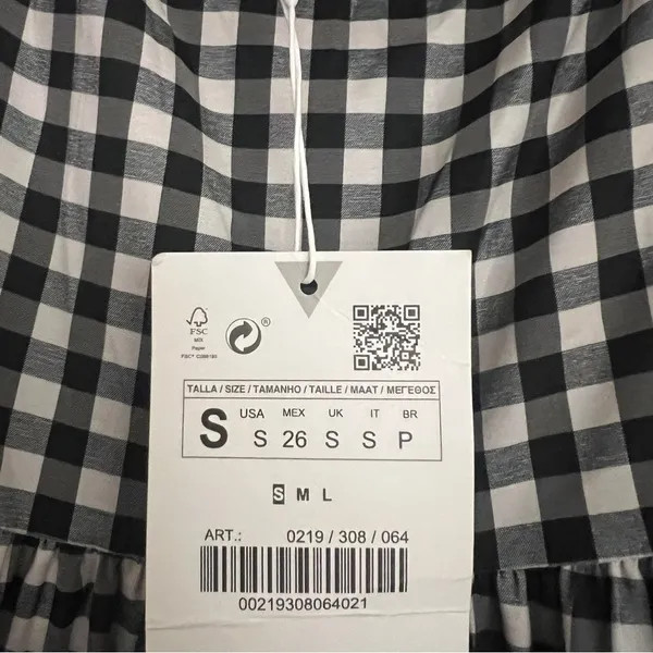 Nwt- Zara Gingham Baby Doll Dress - Image 8