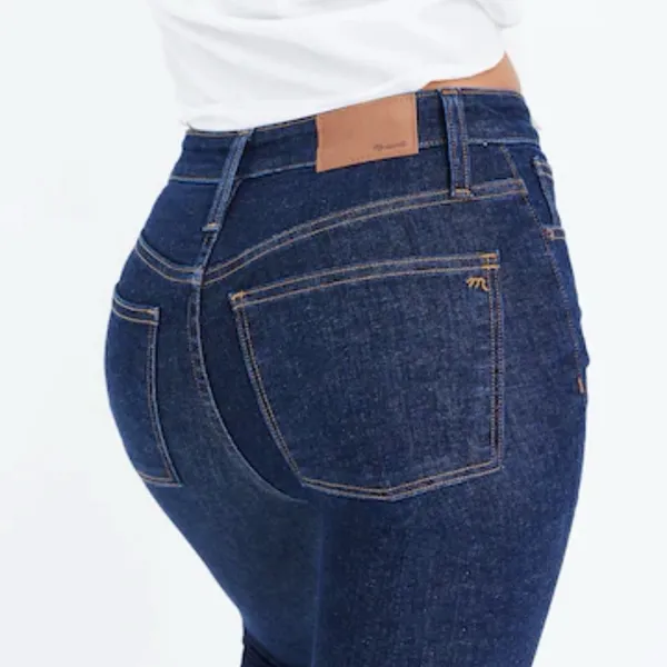Madewell Dark Blue Straight Leg Jeans - Image 2