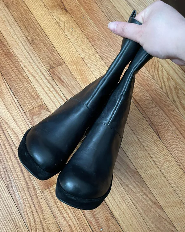 Kork Ease Leather Waterproof Block Chunky Heel Winter Rubber Outsole Low Kitten anti-slip - Image 5
