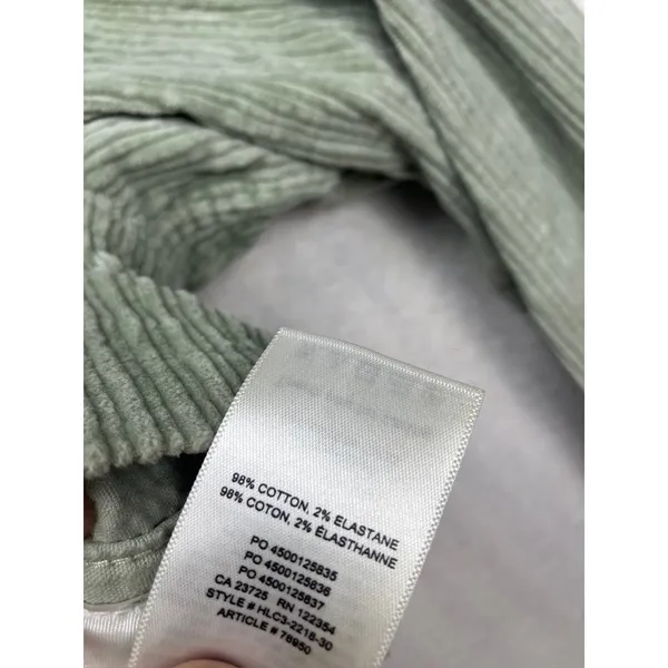 Tna Aritzia‎ Sage Green Corduroy Cropped Zip Up Jacket Womens XS - Image 4