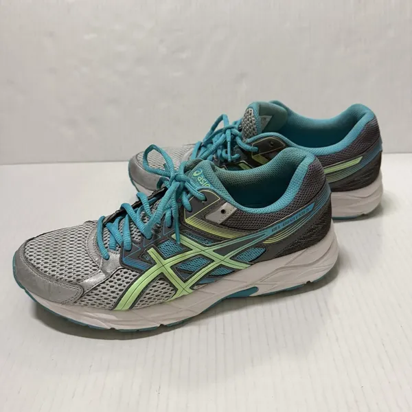 ASICS GEL-Contend 3 Shoes Womens 9 Gray Teal Mesh Running Sneakers T5F9N - Image 7