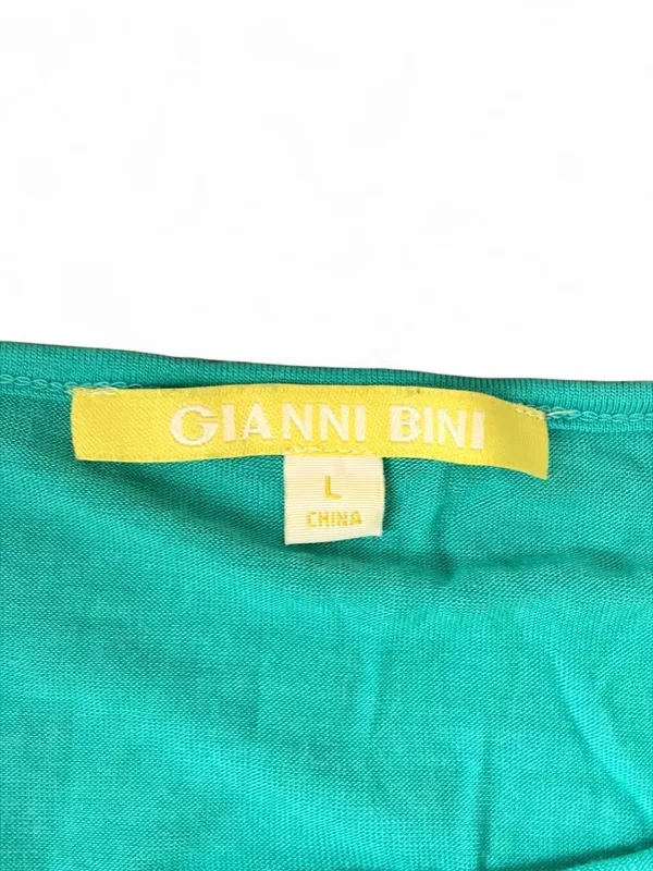 Gianni Bini Teal Modal Silk Ruched Dress L - Image 4
