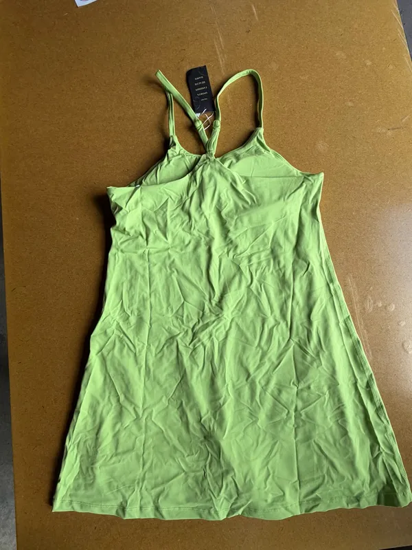 Women's NEW Vibrant Green Exercise Dress with Adjustable Straps Size XS #260370 - Image 5