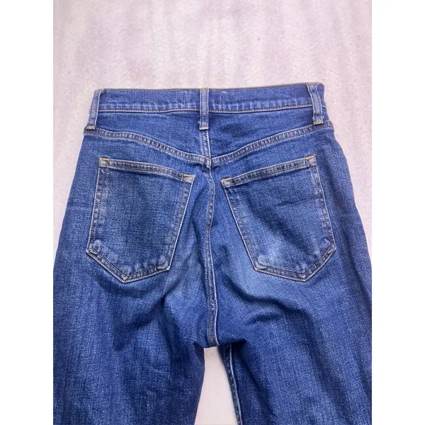 Abercrombie & Fitch Ankle Straight Jeans Women 26 Blue Excellent Ultra High Rise - Image 8