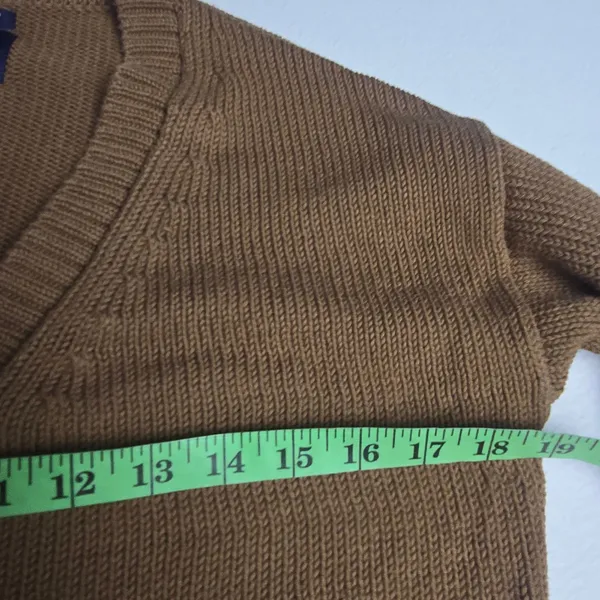 GAP Brazen Brown Cotton Linen Shaker Stitch V-Neck Cardigan Sweater‎ S 802439-02 - Image 8