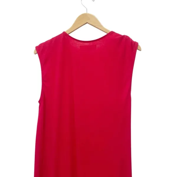 Free People Beach Drew Tee Dress Barbados Cherry Red Twist Sleeve Midi Sz Small - Image 7
