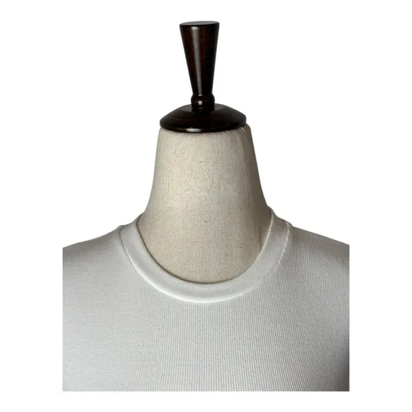 Aritzia TNA Tee Women XS White‎ Ribbed Knit Crew Neck Short Sleeve Baby Tee Crop - Image 7
