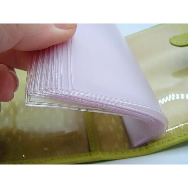 Genuine Leather Card ID Holder Photos Small Wallet Lime Green 4x3" Pocket Wallet - Image 6