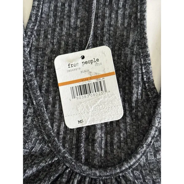 Free People Intimately NWT Wear Me Now Racer Back Tank Gray Size Small Ribbed - Image 6