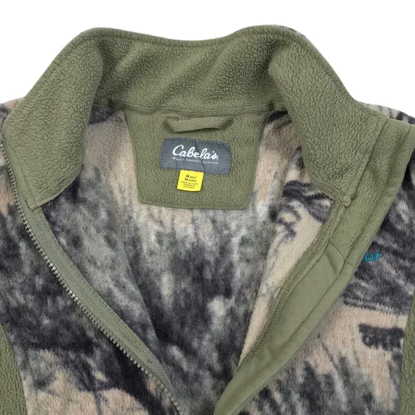 CABELA'S Colorblock Fleece Jacket Women M Green Full Zip Outdoor Camping Travel - Image 6