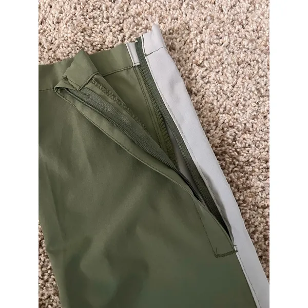 New Balance Green Track Pants Women's Athletic Relaxed Fit Zip Ankle - Image 4