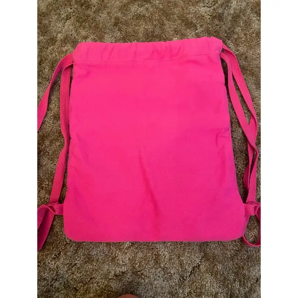 Y2K Comfort Colors Hot Pink Canvas Dragonfly Drawstring Backpack Bag Festival - Image 6