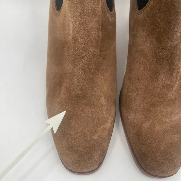 STEVE MADDEN Rhiannon Boots Size 9 Suede Leather Heeled Pull On Ankle Booties - Image 3