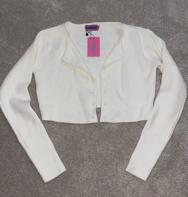 Edikted Cropped Cardigan - Image 2