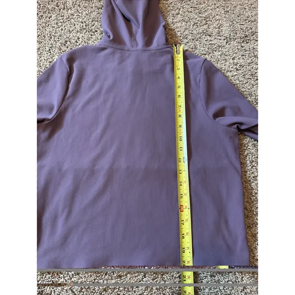 Women's ALWRLD ALTRN Rib Hoodie Purple/indigo Sz XS Athleisure Workout - Image 5