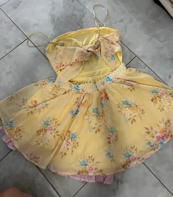 yellow romper dress - Image 4