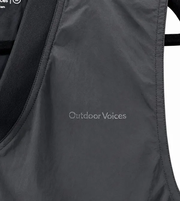 778 Outdoor Voices RecNylon V-Neck Vest Black Medium - Image 6