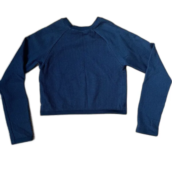 Cropped Fitted Long Sleeve Thermal Aerie Offline Waffle Athletic Hiking Size XL - Image 2