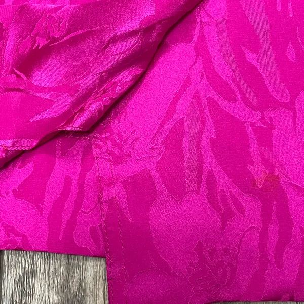 Adrianna Papell Fuchsia Pink Silk Skirt With Floral Design Size 8 - Image 6