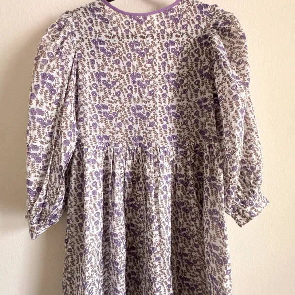Daughters of India Binita Mini Dress Violet Floral Boho Cotton XS NWT - Image 12