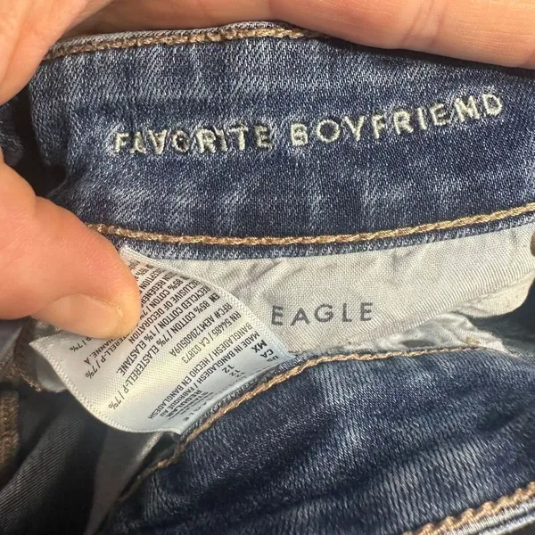 American Eagle distressed relaxed normcore boyfriend 12 jeans - Image 3