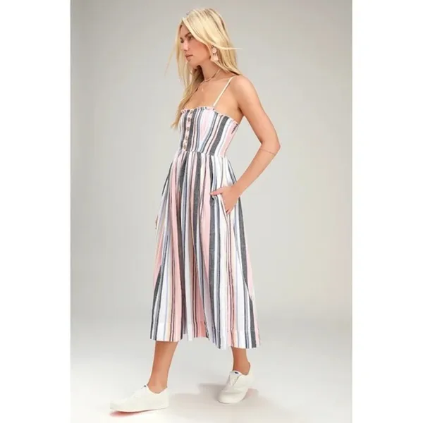 Free People Lilah Striped Dress,‎ - Image 2