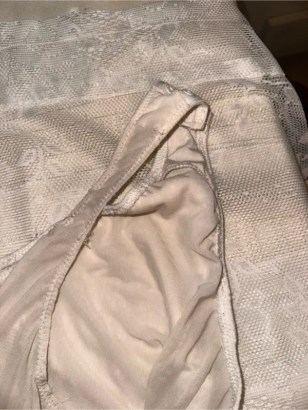 Free People Ivory/Taupe Sheer Back Panel Bodysuit - Image 4