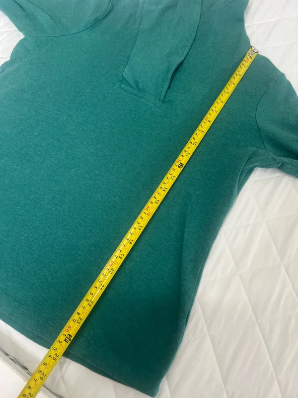 L.L.Bean Shawl Collar Pullover Top Womens Large Teal Long Sleeve Casual Layering - Image 6