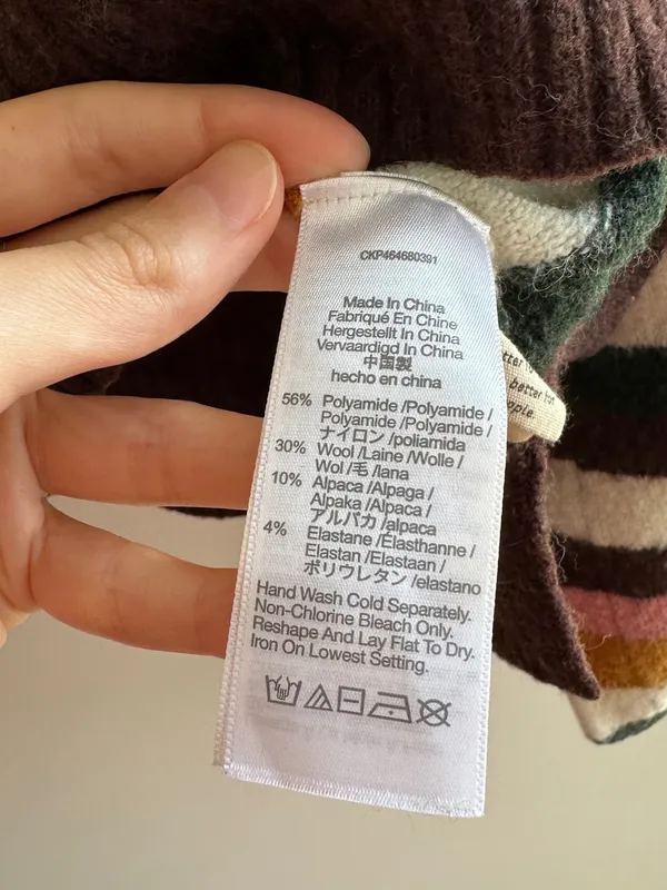 Madewell Women’s Payton Sweater Balloon Sleeve Stripe Cozy Wool Blend, Large - Image 9