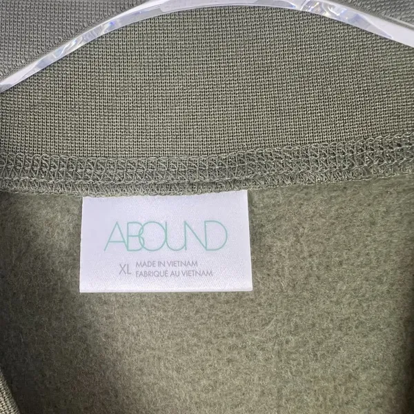NWT Abound Brushed Knit Mock Neck Fleece Pullover in Olive Night Green Size XL - Image 5